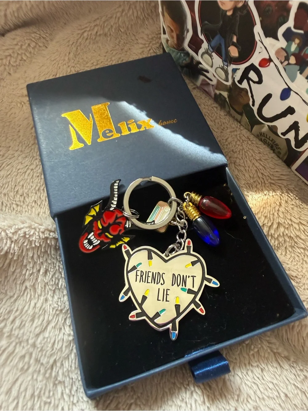Stranger Things Sticker Storage Box – Multicolor Fans Edition with other items